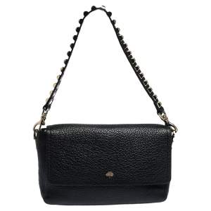 Mulberry Black Leather Studded Handle Shoulder Bag