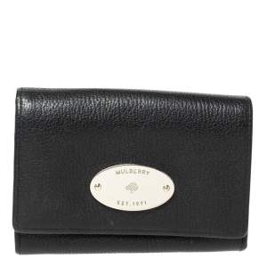 Mulberry Black Leather Compact Wallet