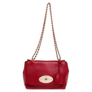 Pre Owned Mulberry Red Leather Lily Shoulder Bag