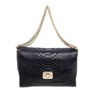 Pre Owned Mulberry Black/Burgundy Delphie Duo Shoulder Bag