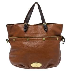 Pre Owned Mulberry Two Tone Brown Soft Leather Mitzy Tote