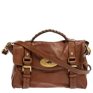 Pre Owned Mulberry Brown Leather Alexa Satchel