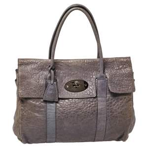 Mulberry Grey Leather Bayswater Satchel