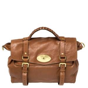 Pre Owned Mulberry Brown Leather Alexa Satchel
