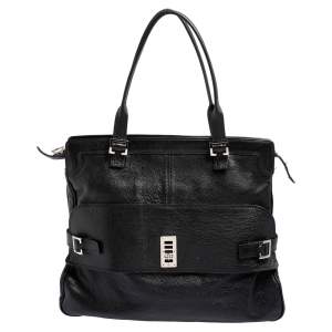 Pre Owned Mulberry Black Leather Maggie Tote