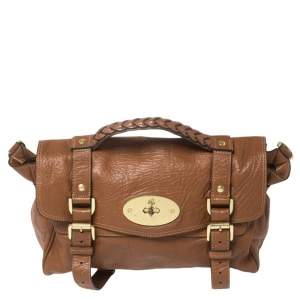 Pre Owned Mulberry Brown Leather Alexa Satchel