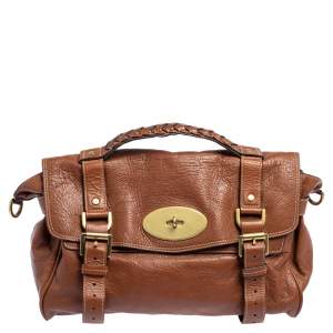 Pre Owned Mulberry Brown Leather Alexa Satchel