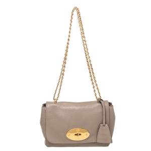 Mulberry Grey Leather Lily Shoulder Bag