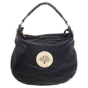 Pre Owned Mulberry Black Leather Medium Soft Spongy Daria Hobo