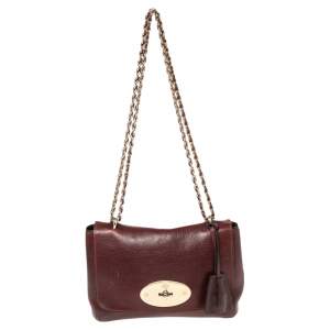 Mulberry Burgundy Leather Small Lily Shoulder Bag