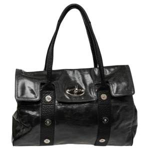 Mulberry Metallic Grey Coated Fabric Bayswater Satchel
