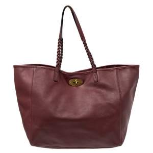 Mulberry Burgundy Nappa Soft Leather Medium Dorset Tote