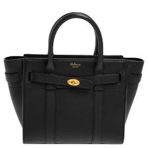 Mulberry Black Leather Mini Bayswater Tote