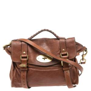 Mulberry Brown Leather Small Alexa Satchel