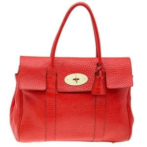 Mulberry Red Leather Bayswater Satchel