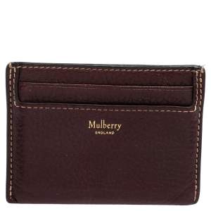 Mulberry Brown Leather Card Holder