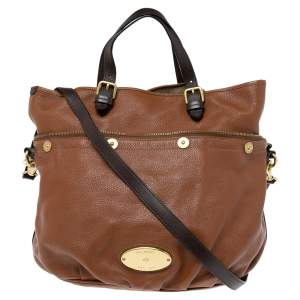 Mulberry Two Tone Brown Soft Leather Mitzy Tote