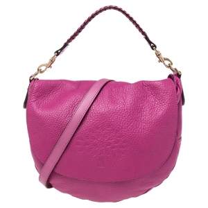 Mulberry Dark Pink Pebbled Leather Effie Hobo