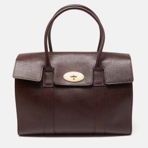 Mulberry Burgundy Leather Bayswater Satchel