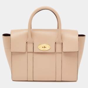 Mulberry Beige Leather Small Bayswater Satchel