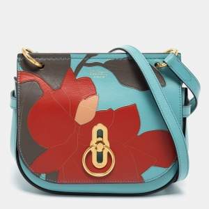 Pre Owned Mulberry Tricolor Leather Amberley Patchwork Shoulder Bag