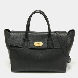 Mulberry Black Leather Bayswater Satchel