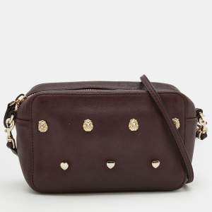 Mulberry Burgundy Leather Cara Delevingne Pouch