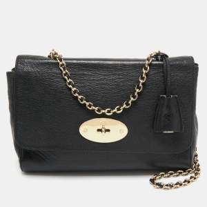Mulberry Black Leather Medium Lily Shoulder Bag