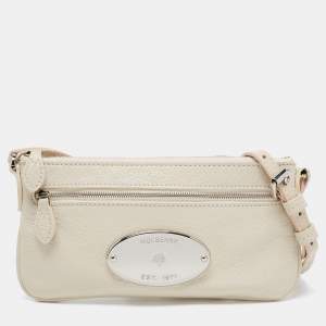 Mulberry Off White Pebbled Leather Kristin Crossbody Bag