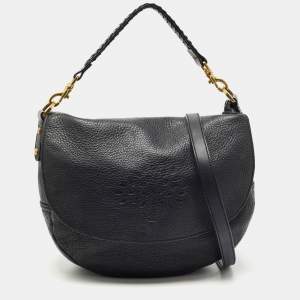 Mulberry Black Leather Effie Flap Hobo