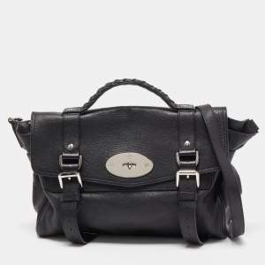 Mulberry Black Leather Alexa Satchel