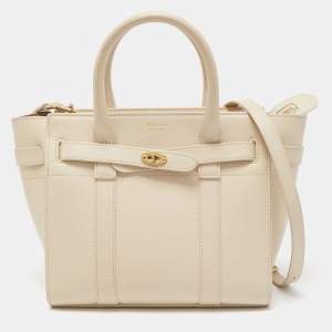 Mulberry Cream Leather Mini Bayswater Tote