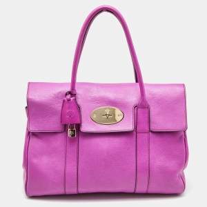 Mulberry Purple Leather Bayswater Satchel