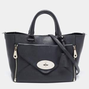Mulberry Black Leather Willow Tote