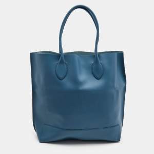 Mulberry Steel Blue Leather Blossom Tote