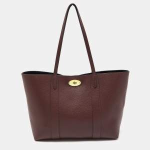Mulberry Burgundy Leather Small Bayswater Shopper Tote