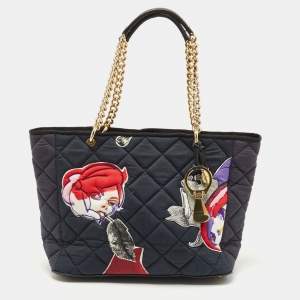 Mulberry Black/Multicolor Quilted Fabric Julie Verhoeven Tote