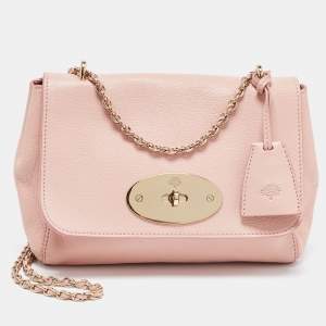 Mulberry Pink Leather Small Lily Shoulder Bag