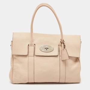 Mulberry Beige Leather Bayswater Satchel