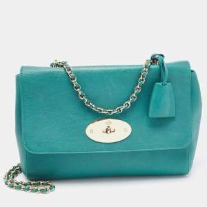 Mulberry Green Leather Medium Lily Shoulder Bag