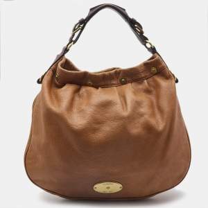 Mulberry Brown Pebbled Leather Mitzy Hobo