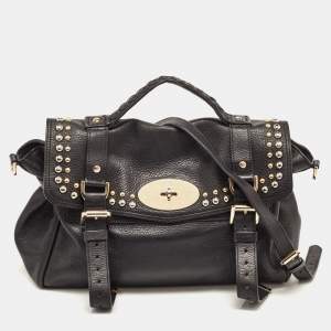 Mulberry Black Leather Alexa Satchel