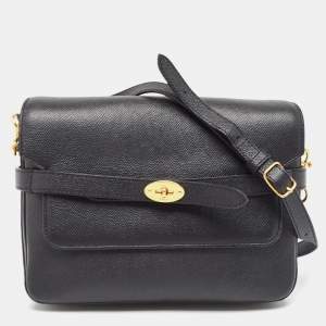 Mulberry Black Leather Small Belted Bayswater Shoulder Bag