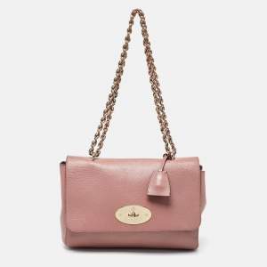 Mulberry Old Rose Leather Medium Lily Shoulder Bag