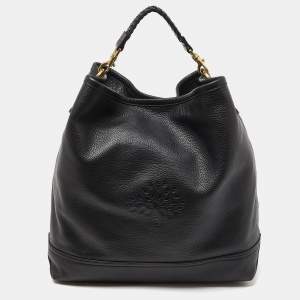 Mulberry Black Leather Effie Flap Hobo