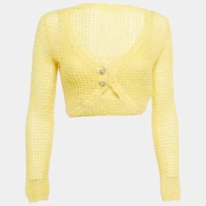 Nana Jacqueline Yellow Knit Cardigan Set M