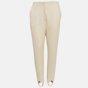 Nanushka Cream Jersey Darby Stirrup Leggings M