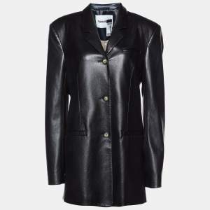 Nanushka Black Faux Leather Mersey Jacket S