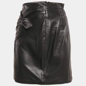 Nanushka Black Faux Leather Mini Skirt XS