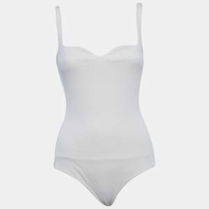 Pre Owned Nanushka Cream Jersey Sleeveless Lilou Bodysuit XS  